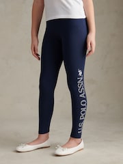U.S. Polo Assn. Blue Branded Jersey Leggings - Image 1 of 7