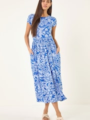 Roman – Midikleid mit floralem Muster und Tasche - Bild 1 von 5