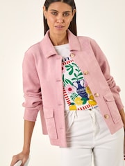 Rosa - Roman semsket Jakke med knapper - Bilde 1 av 5