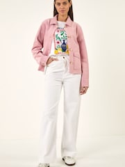 Rosa - Roman semsket Jakke med knapper - Bilde 2 av 5