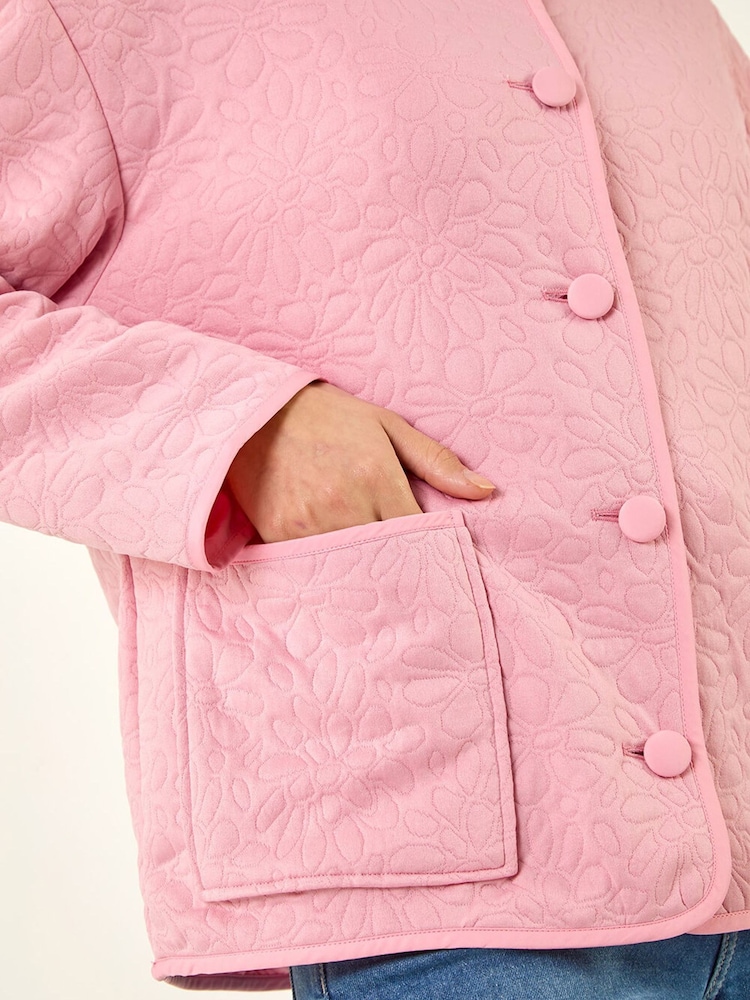 Rosa - Roman Patterned Pocket Edge Jacket - Imagen 6 de 6 Rosa - Roman Patterned Pocket Edge Jacket - Imagen 6 de 6