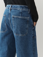 Dark Blue Utility Wide Leg Jeans - Image 5 of 8