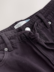 Burgundy Red Wide Leg Drawstring Jeans - Image 6 of 6