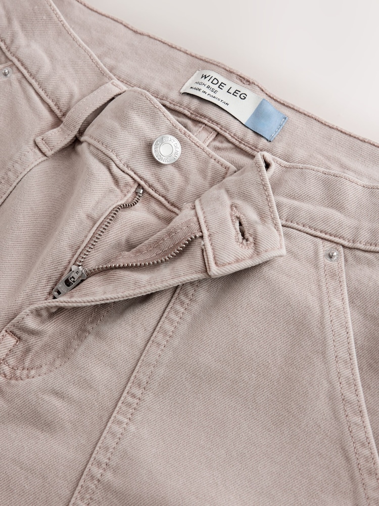 Stone Utility Wide Leg Jeans - Image 3 of 3 Stone Utility Wide Leg Jeans - Image 3 of 3