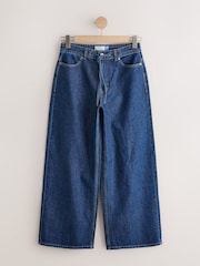 Dark Blue Wide Leg Drawsting Jeans - Image 6 of 8