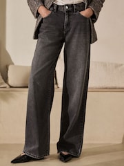 Gris - Jean Ample taille haute - Image 2 de 8
