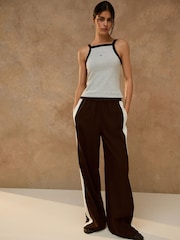 灰色 - Ribbed Thick Strap Vest - 圖片 3/5