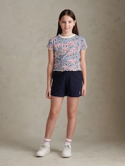 U.S. Polo Assn Blue Patchwork Top & Shorts Set - Image 1 of 6
