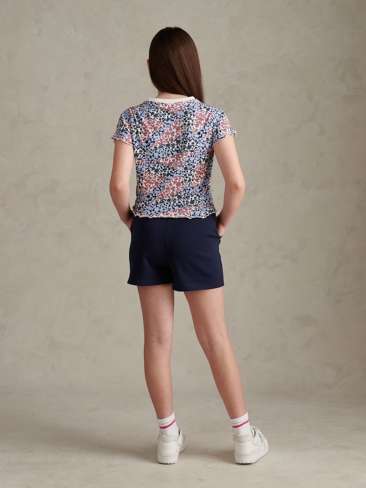 U.S. Polo Assn Blue Patchwork Top & Shorts Set - Image 2 of 6