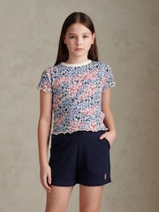 U.S. Polo Assn Blue Patchwork Top & Shorts Set - Image 3 of 6