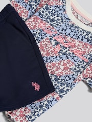 Синій - U.S. Polo Assn Patchwork Top & Shorts Set - Image 9 of 11