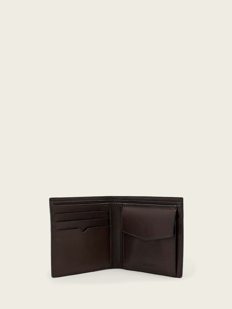 AllSaints Brown Delph Wallet - Image 1 of 3