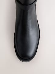 Black Standard fit Forever Comfort® Casual Buckle Knee High Boots - Image 3 of 5