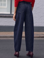 Indigo Blue N.Premium Twisted Seam Barrel Leg Jeans - Image 3 of 4