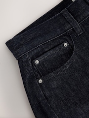 Indigo Rinse Blue - N.Premium Twisted Seam Barrel Leg Jeans - 8এর মধ্যে 8 ছবি