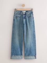 Mid Blue Boyfriend Turnup Jeans - Image 7 of 9