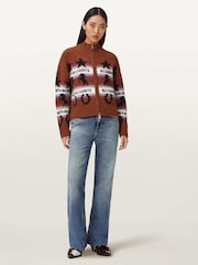 AllSaints Brown W008 Kecognac Cardigan - Image 2 of 5