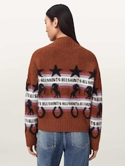 AllSaints Brown W008 Kecognac Cardigan - Image 4 of 5