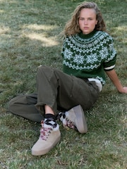 Vert kaki - Mid Rise Utility Barrel Jeans - Image 2 sur 7
