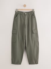 Vert kaki - Mid Rise Utility Barrel Jeans - Image 5 sur 7