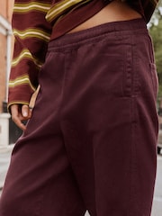 Бордово-червоний - Pull On Barrel Leg Jeans - Image 6 of 9