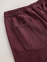 Бордово-червоний - Pull On Barrel Leg Jeans - Image 8 of 9