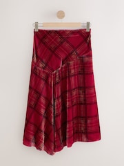 Rojo - N.Premium Velvet Check Midi Skirt - Imagen 5 de 7