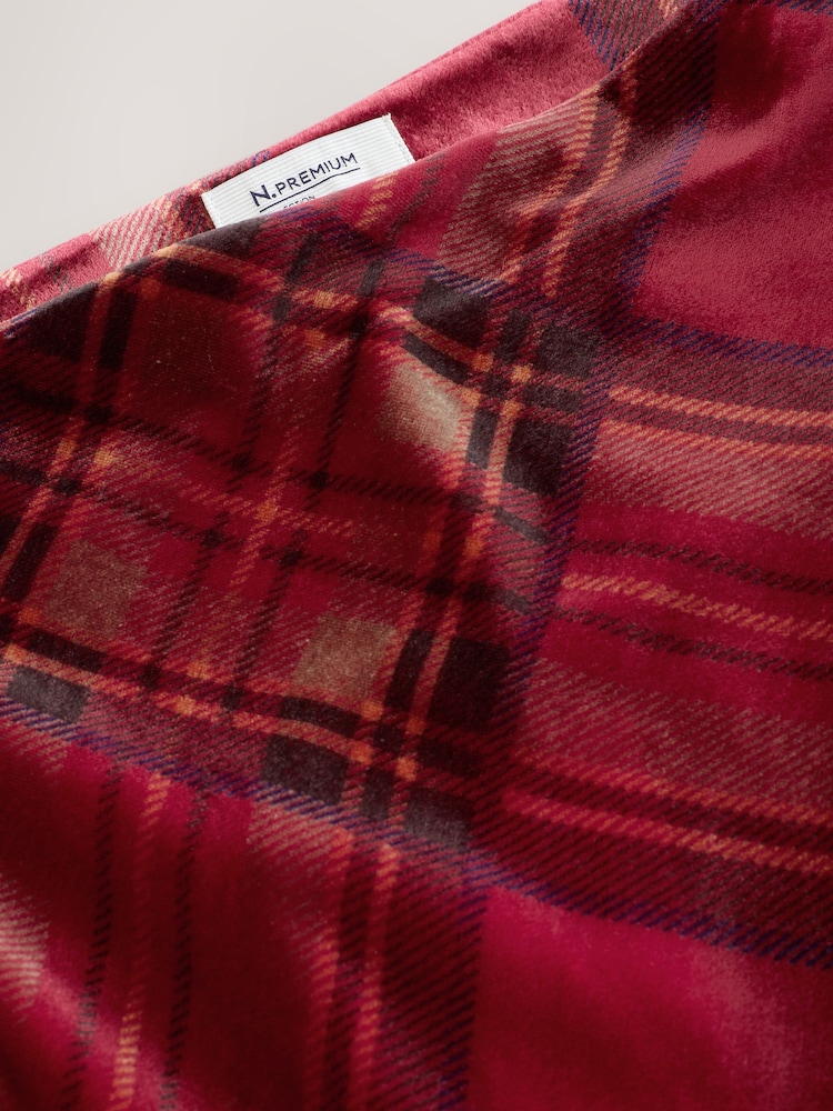 Rojo - N.Premium Velvet Check Midi Skirt - Imagen 7 de 7