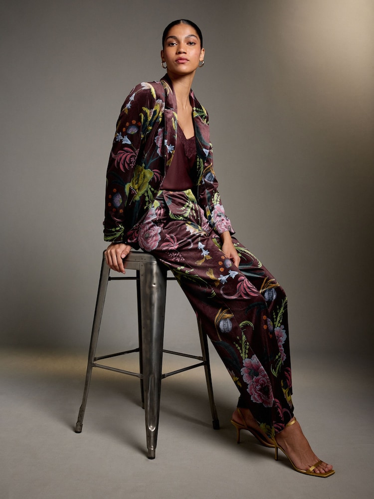Print Kew Collection Velvet Blazer - Image 1 of 8