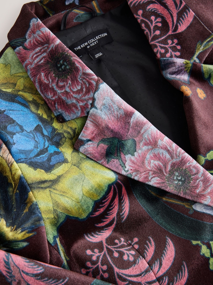 Print Kew Collection Velvet Blazer - Image 8 of 8