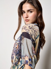 Apricot Patchwork Print Midi Dress - Bild 5 von 5