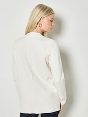 Apricot Rib Knitted Suit Jacket - Bild 4 von 4