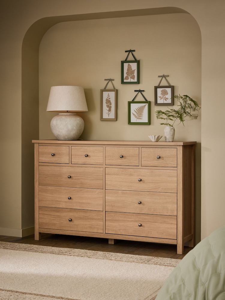 Natural Oak Effect Malvern 10 Drawer Chest of Drawers - Image 2 of 4 Natural Oak Effect Malvern 10 Drawer Chest of Drawers - Image 2 of 4