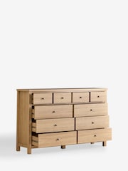 Natural Oak Effect Malvern 10 Drawer Chest of Drawers - Image 6 of 9