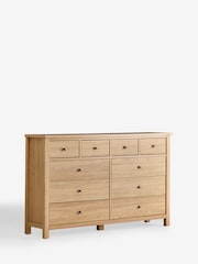 Natural Oak Effect Malvern 10 Drawer Chest of Drawers - Image 7 of 9