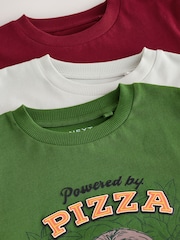 Red/Green/Grey Character Graphic Long Sleeve Relaxed Fit T-Shirts 3 Pack (3-16yrs) - Image 6 of 7