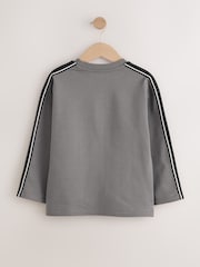 Black/White/Grey Sport Stripe Long Sleeve T-Shirt 3 Pack (3-16yrs) - Image 5 of 7