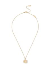 COACH Gold Tone Signature C Lucite Pendant Necklace - Image 1 of 4