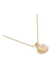 COACH Gold Tone Signature C Lucite Pendant Necklace - Image 3 of 4