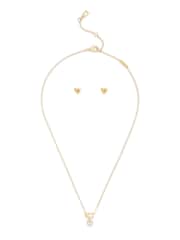 COACH Gold Tone Signature C Heart Boxed Jewellery Set - Image 1 of 6