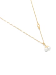 COACH Gold Tone Signature Pearl Cherry Pendant Necklace - Image 3 of 5