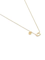 COACH Gold Tone Signature C Tea Rose Necklace - Image 3 of 4
