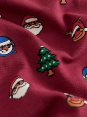 Rojo burdeos - Polo navideño de manga corta (3-16año) - Imagen 3 de 4