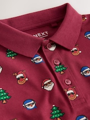 Rojo burdeos - Polo navideño de manga corta (3-16año) - Imagen 4 de 4