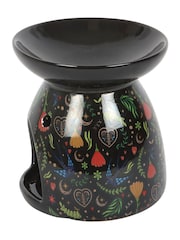 Something Different Black Midnight Bloom Print Oil Burner - Image 4 of 4