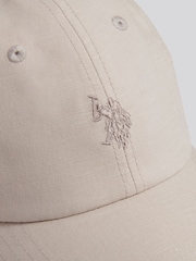 U.S. Polo Assn. Brown Dobby Linen Blend Baseball Cap - Image 3 of 4