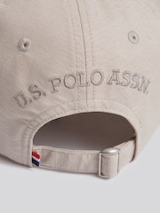 U.S. Polo Assn. Brown Dobby Linen Blend Baseball Cap - Image 4 of 4