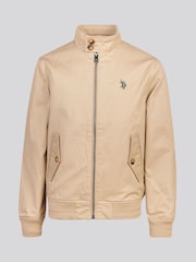 U.S. Polo Assn. Brown Cotton Twill Harrington Jacket - Image 1 of 6
