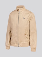 U.S. Polo Assn. Brown Cotton Twill Harrington Jacket - Image 2 of 6