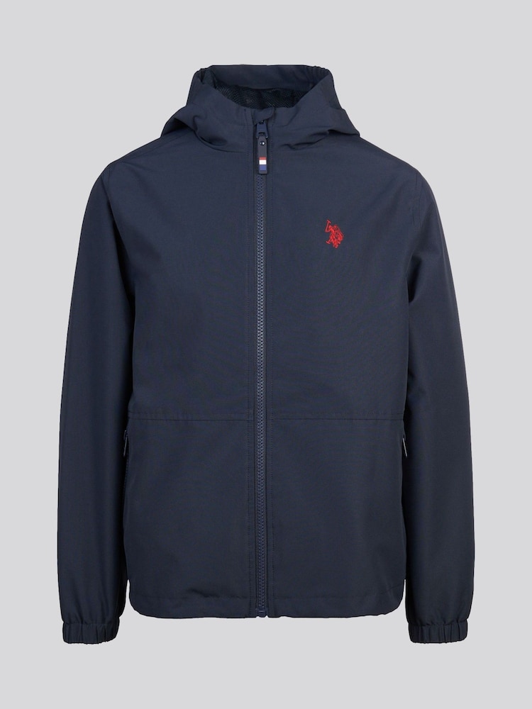 U.S. Polo Assn. Navy Mesh Lined Hooded Windbreaker Jacket - Image 1 of 6